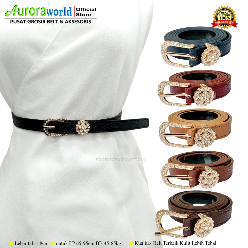 Auroraworld Ikat Pinggang wanita fashion / belt / gesper kulit untuk dress gesper perempuan kekinian
