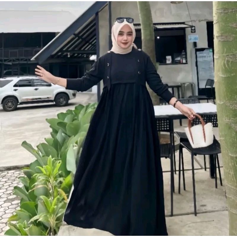 GAMIS MELINDA CRINGKLE AIRFLOW MIX ROMPI KNIT KEKINIAN MEWAH REMAJA TERBARU