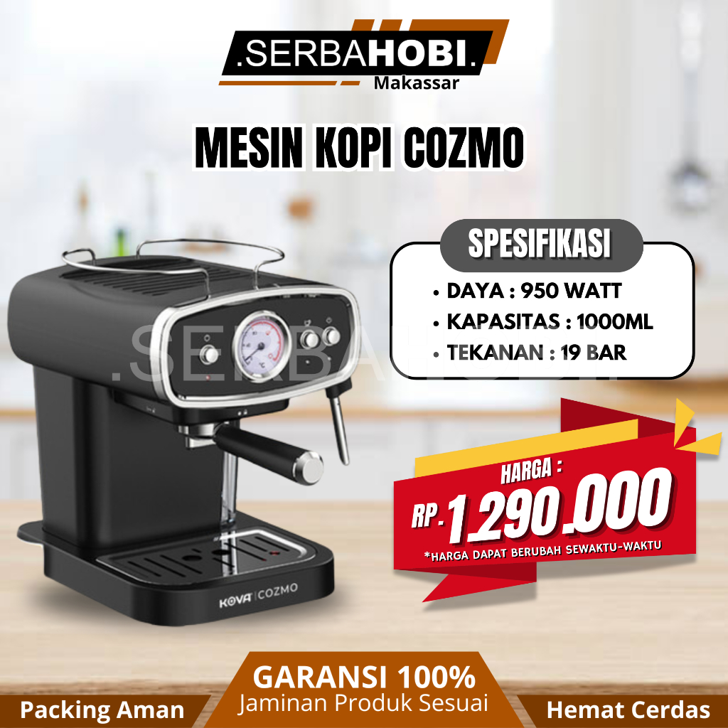 Espresso Coffee Maker Machine / Mesin Kopi Espresso Kova Cozmo
