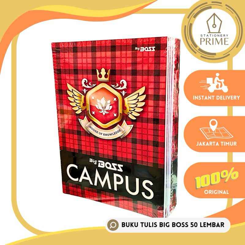 

Buku Tulis Big Boss Campus 50 Lembar ( 1 Pack isi 10 Buku )