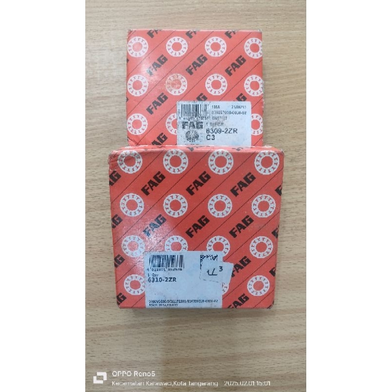BEARING FAG ZZ(BEARING TUTUP) 6309 ZZ, 6310 ZZ