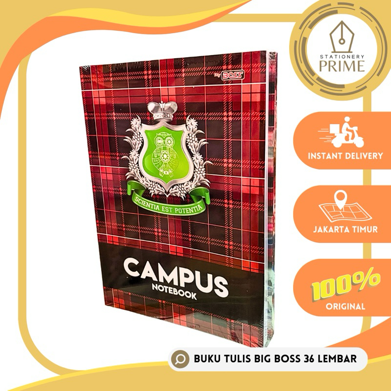 

Buku Tulis Big Boss Campus 36 Lembar ( 1 Pack isi 10 Buku)