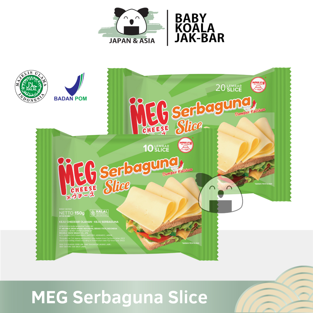 

MEG CHEESE Keju Serbaguna Slice 10 & 20 Halal | Keju lembaran...