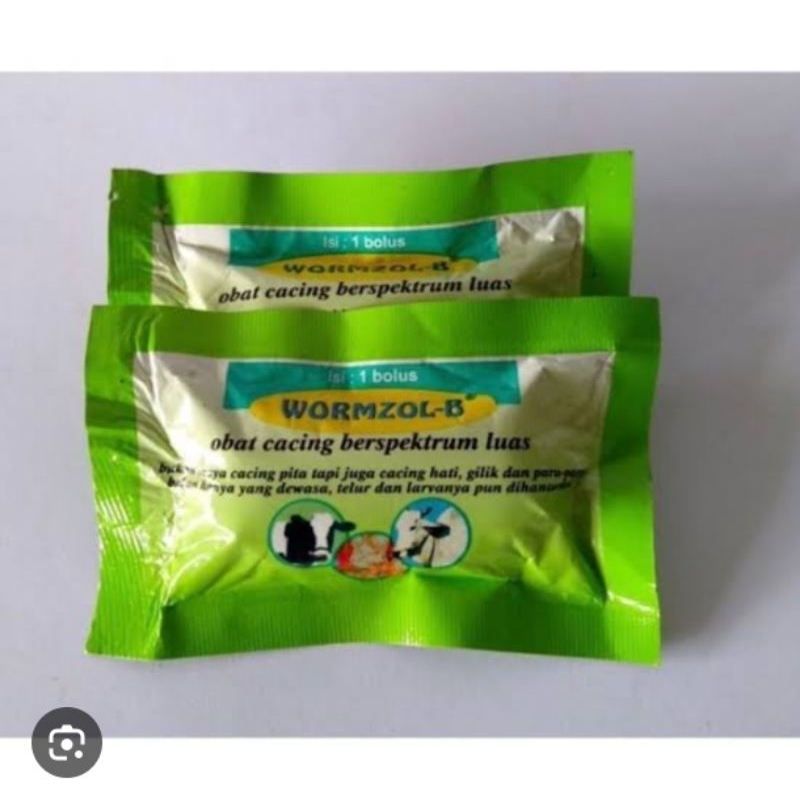 WORMZOL B 1 BOLUS MEDION OBAT CACING HEWAN