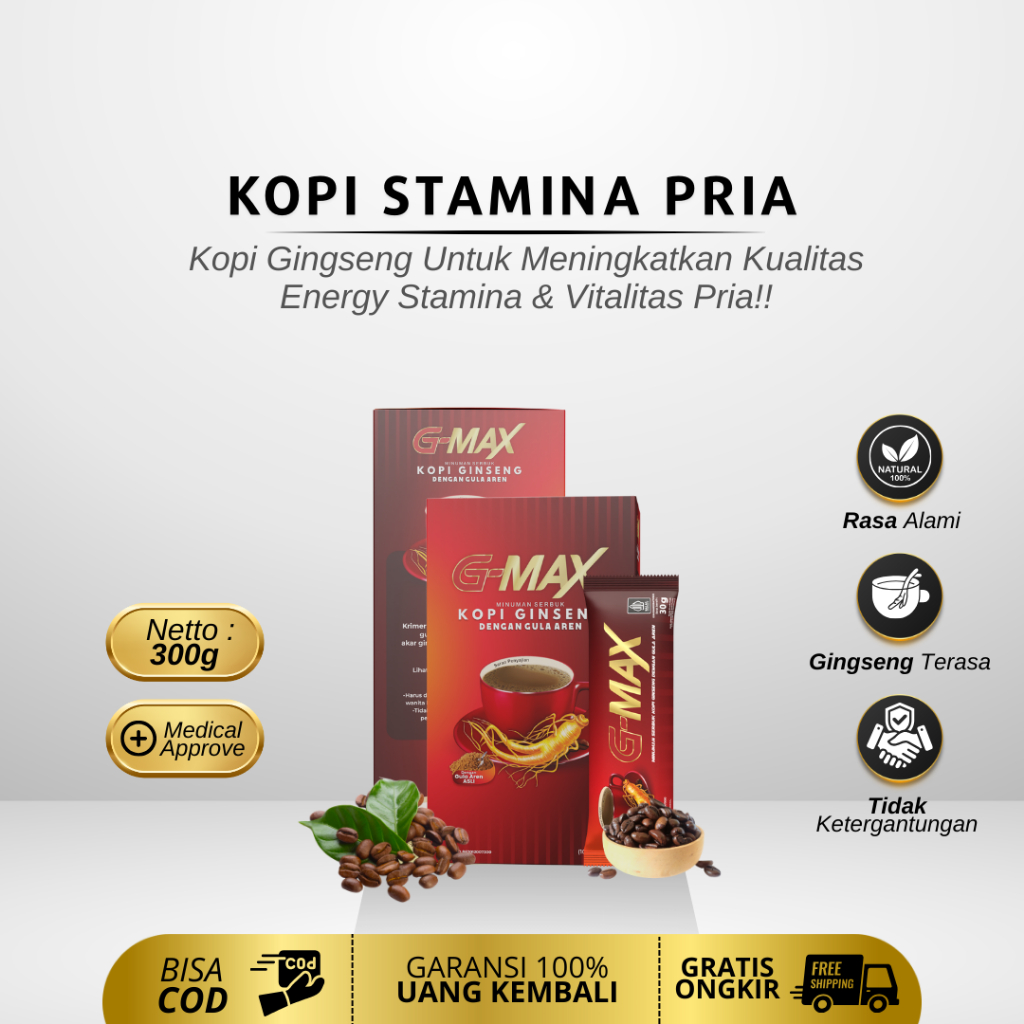 

G-MAX KOPI STAMINA PRIA KUAT TAHAN LEBIH LAMA ORIGINAL