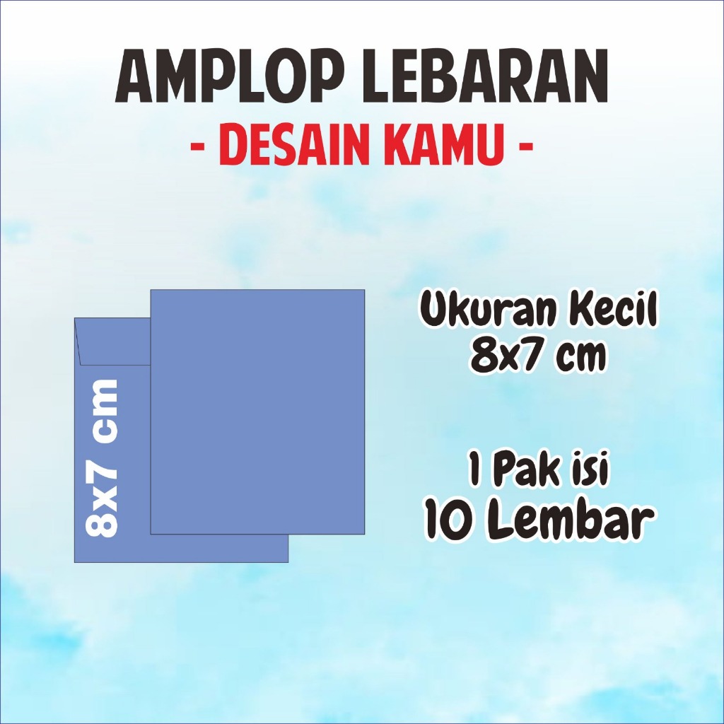 [ISI 10 BIJI] Amplop Lebaran Idul Fitri Bisa Custom Ukuran Kecil 8x7cm | Amplop Angpau Custom | Ampl