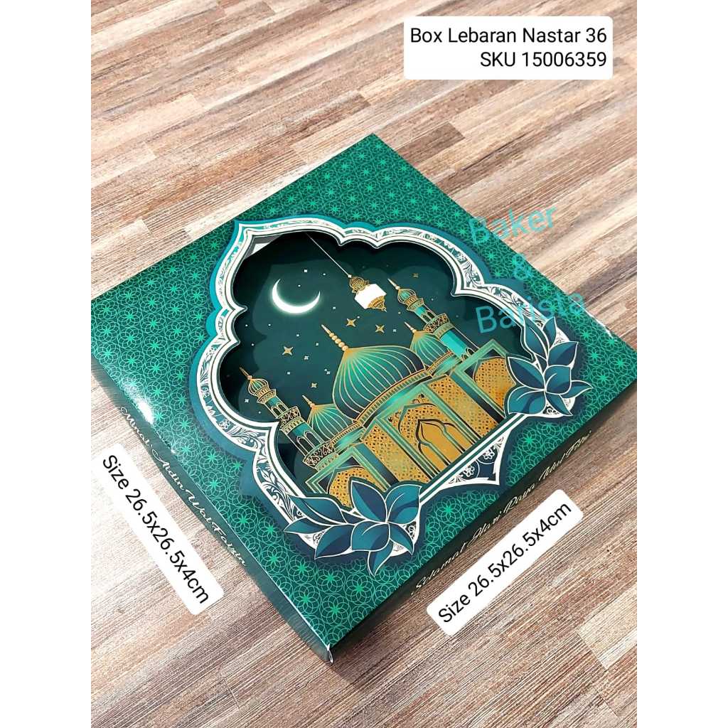 

Box Lebaran nastar sekat 36 kotak nastar kue kering hampers cake box Eid Mubarak idul Fitri