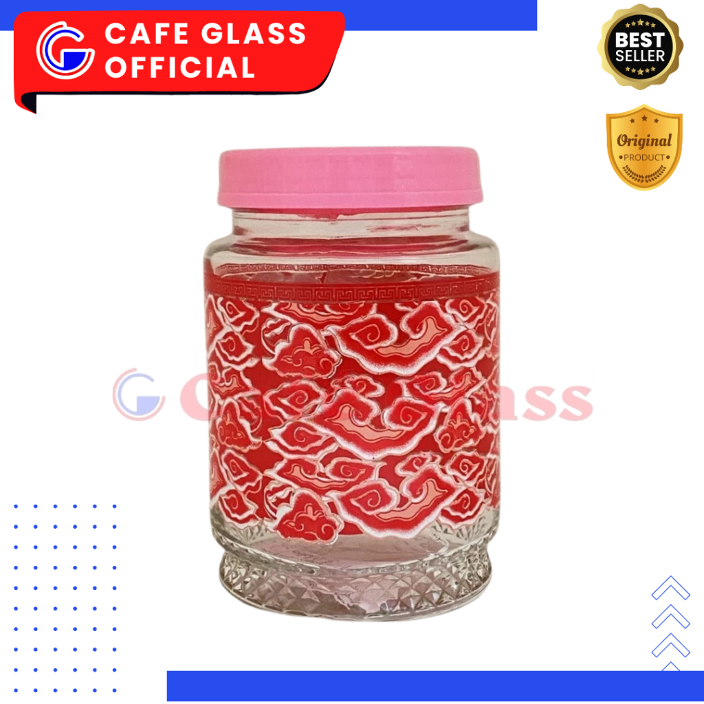 TOPLES BATIK PINK | TOPLES KACA LEBARAN | TOPLES KUE 1 LITER | TP-1000 D/DIS TOPLES