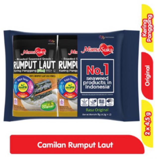 

Rumput Laut Panggang Mamasuka 2 x 4.5gr