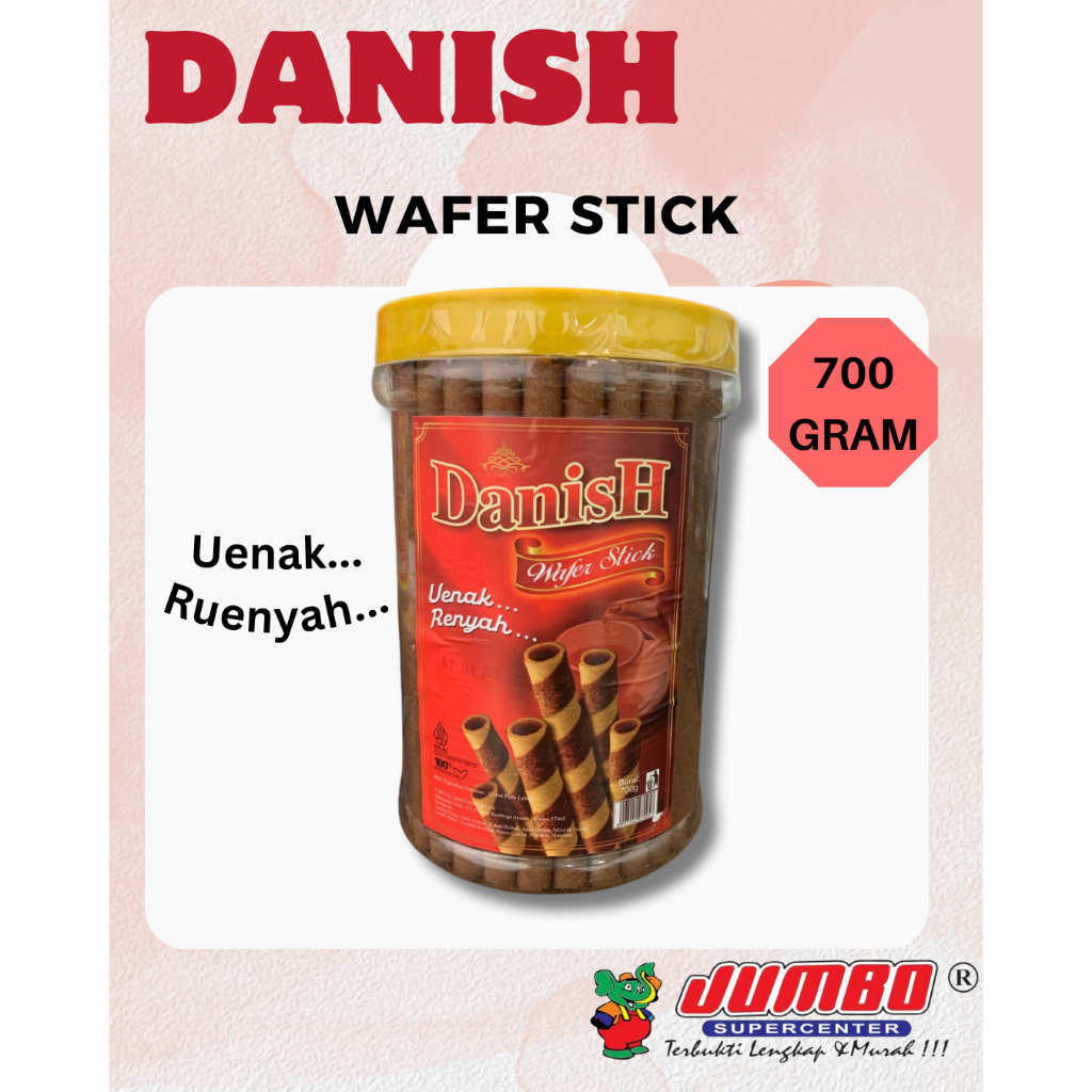 

Danish Wafer Stick Jumbo 700 gram/ Astor Coklat Danish/ Snack - Kue Lebaran