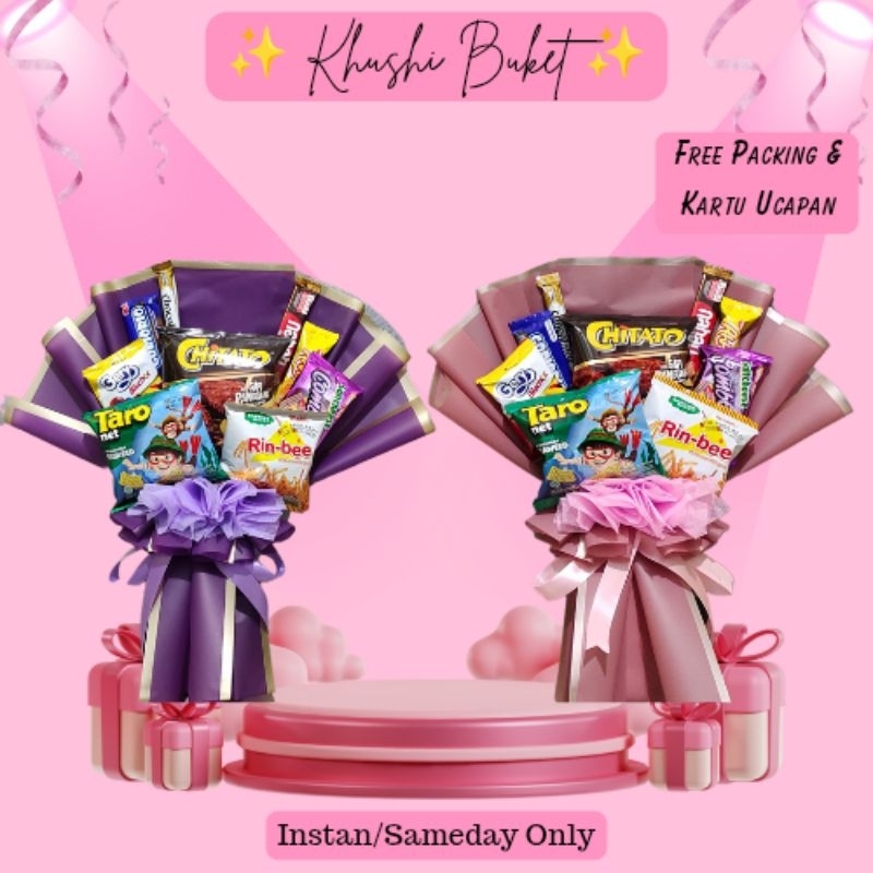 

Buket Bucket Snack 38k Murah Hadiah Wisuda