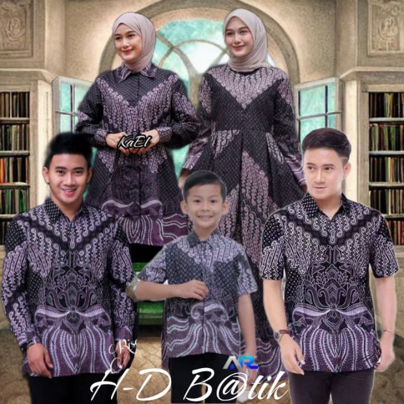 Batik Couple Motif Krispati Ungu