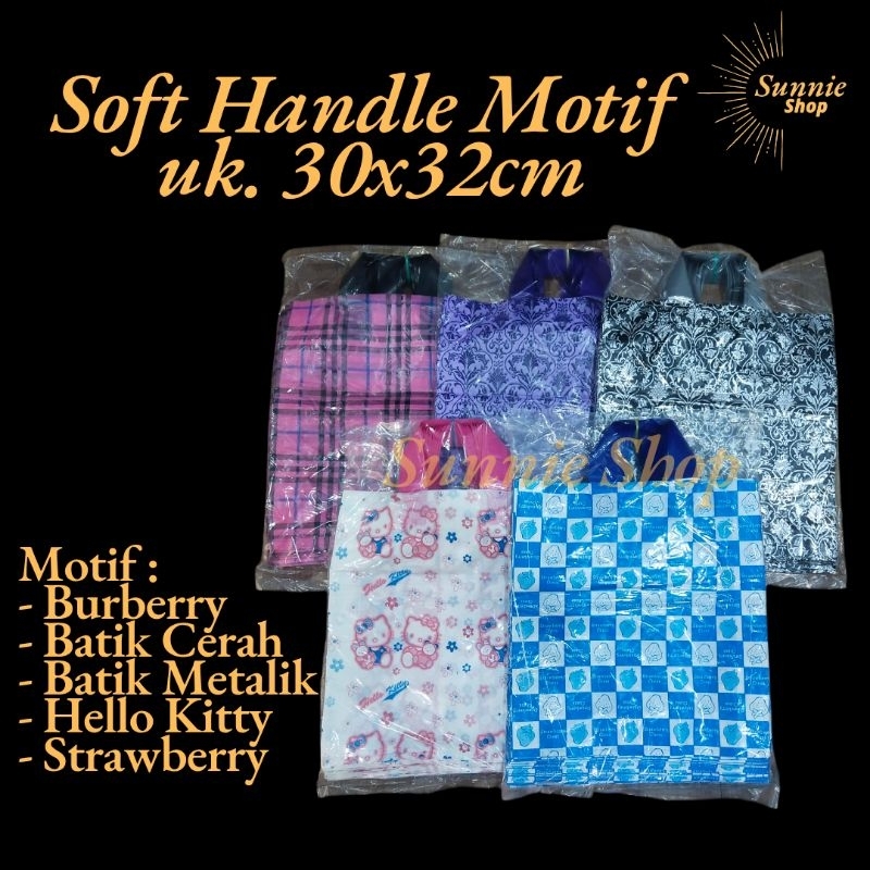 

Plastik Soft Handle Motif 30x32cm Merk King Seven / Kantong Plastik goody bag / shopping bag motif / plastik motif