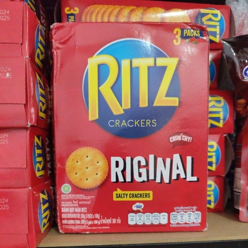 

biskuit ritz cracker original 300gr (3 packs x 100gr)