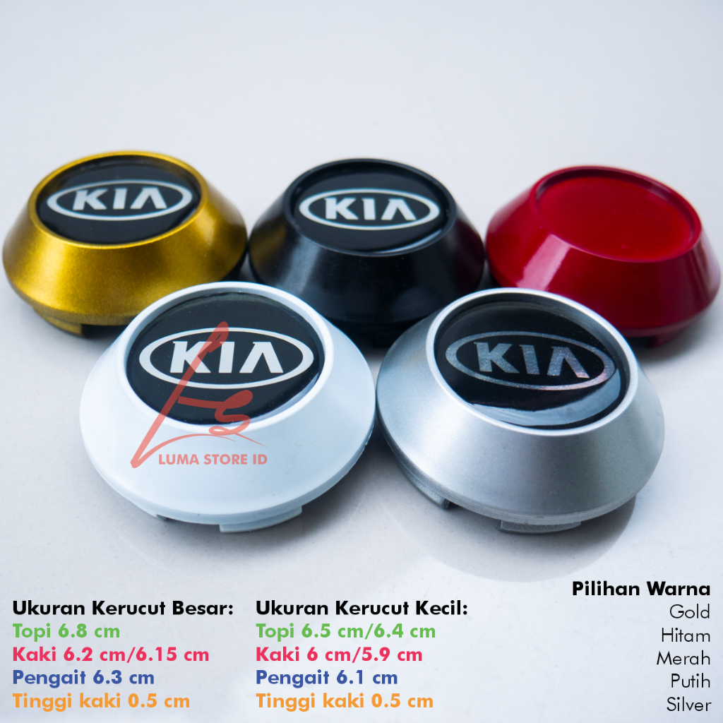 TUTUP DOP VELG KIA VISTO CARENS 2 KIA ALL NEW TOPI 6.5 CM | 6.8 CM KAKI 6 CM | 6.2 CM STIKER TIMBUL
