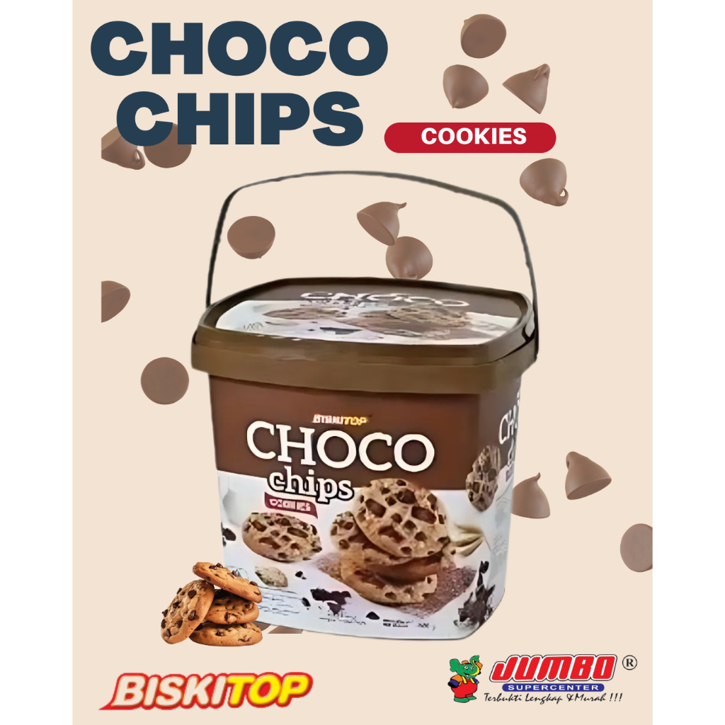 

BISKITOP Choco Chips Cookies 320 gram/ Kue Ember Kotak/ Kue Lebaran