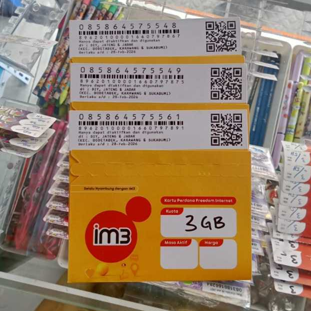 PERDANA INDOSAT 3GB EXP 1 tahun