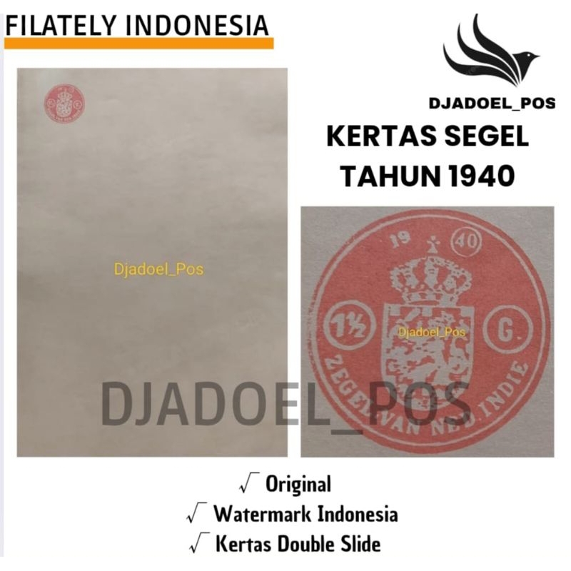 

KERTAS SEGEL TAHUN 1940 DOUBLE ASLI (ZEGEL VAN NED INDIE)