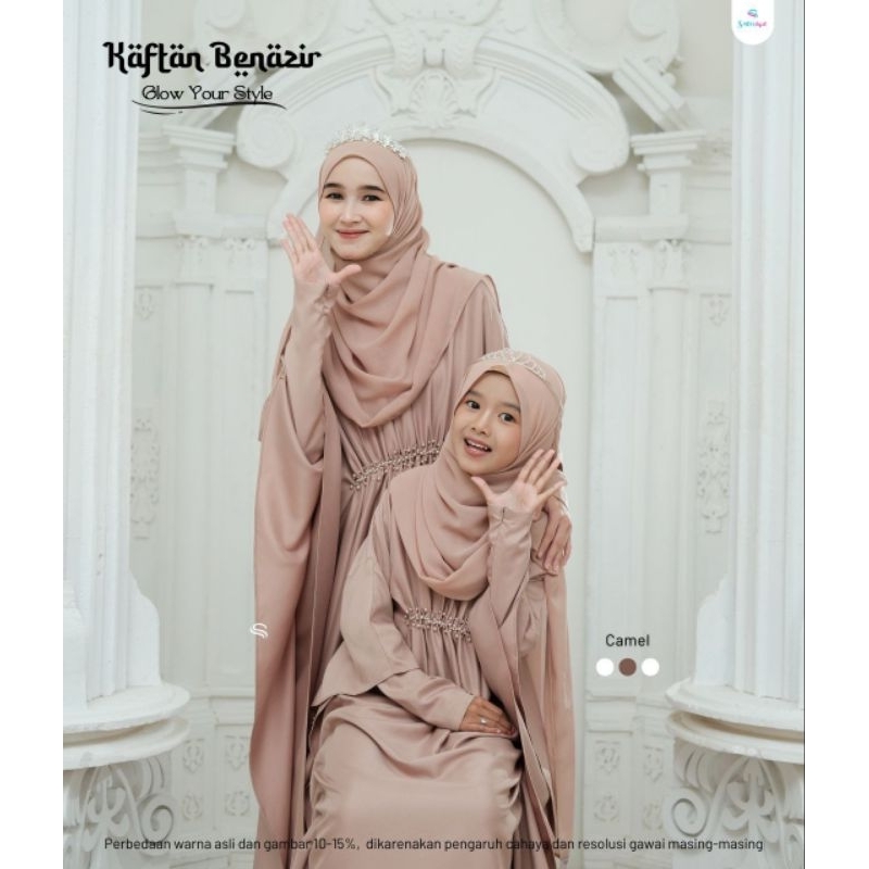 Sister Hijab Kaftan Benazir Couple Ibu Anak [Close❌] S-Xl Flowly Lembut Nyaman Dipakai /Terbatas