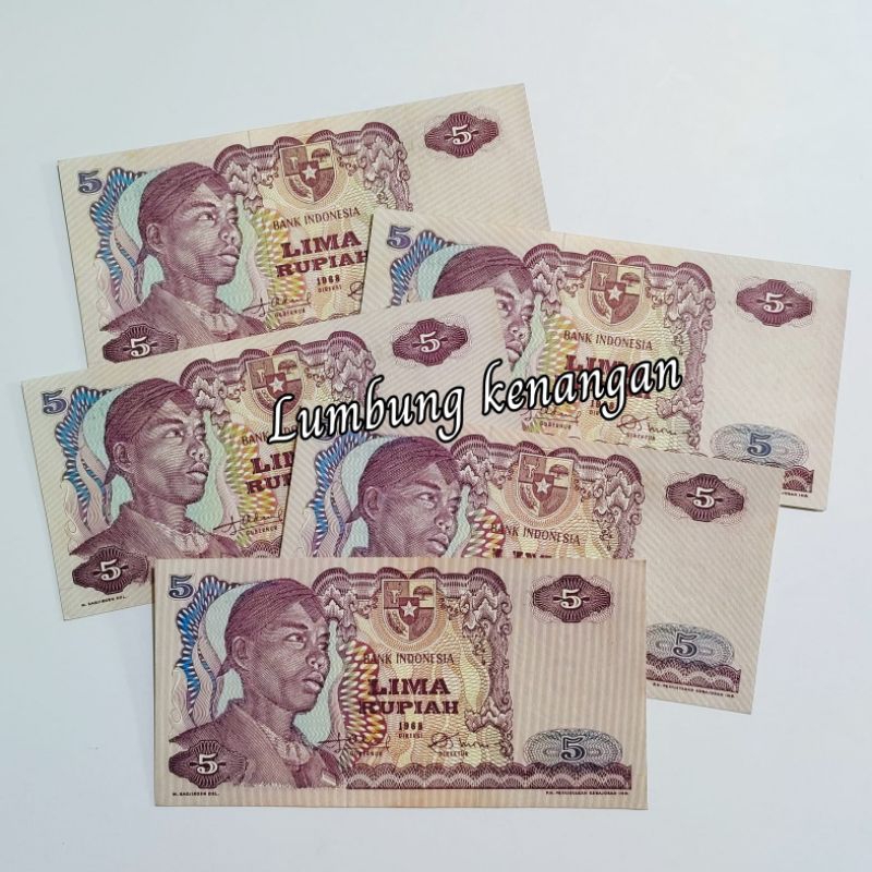 uang kuno Seri Sudirman 5 Rupiah 1968