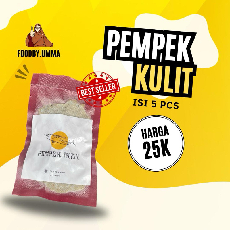 

(BEST SELLER OFFLINE) PEMPEK KULIT ISI 5 PCS (GRATIS CUKO) 100% TENGGIRI, BEBAS GLUTEN