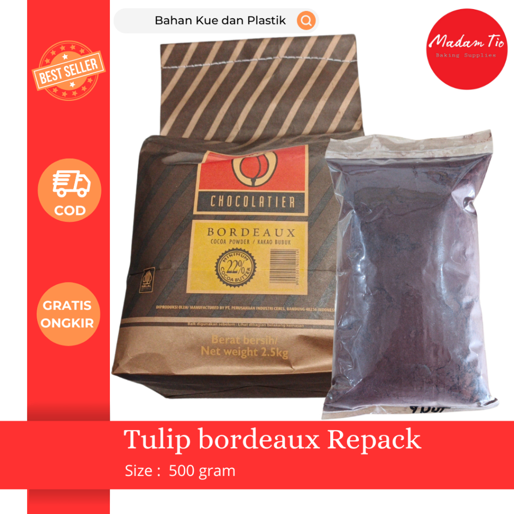 

Coklat Bubuk Tulip Bordeaux 500gram 1pcs
