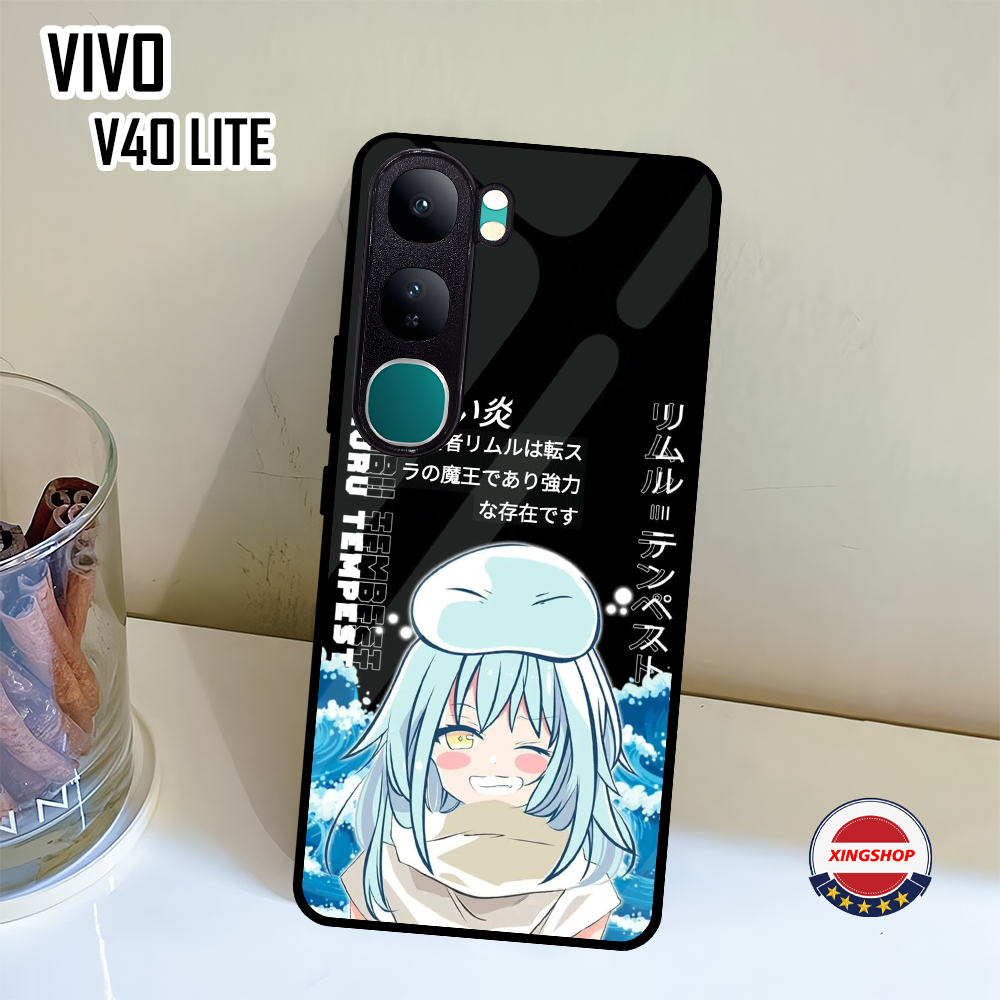 [ MS60 ] CASE Glossy VIVO V40 LITE   | Casing Kilau Pic HD Motif  RIMURU | Case Kekinian Murah Kuali
