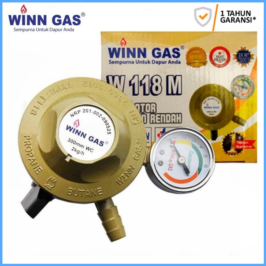 Winn Gas W118M Regulator Kompor Gas Meter Tekanan Rendah Otomatis