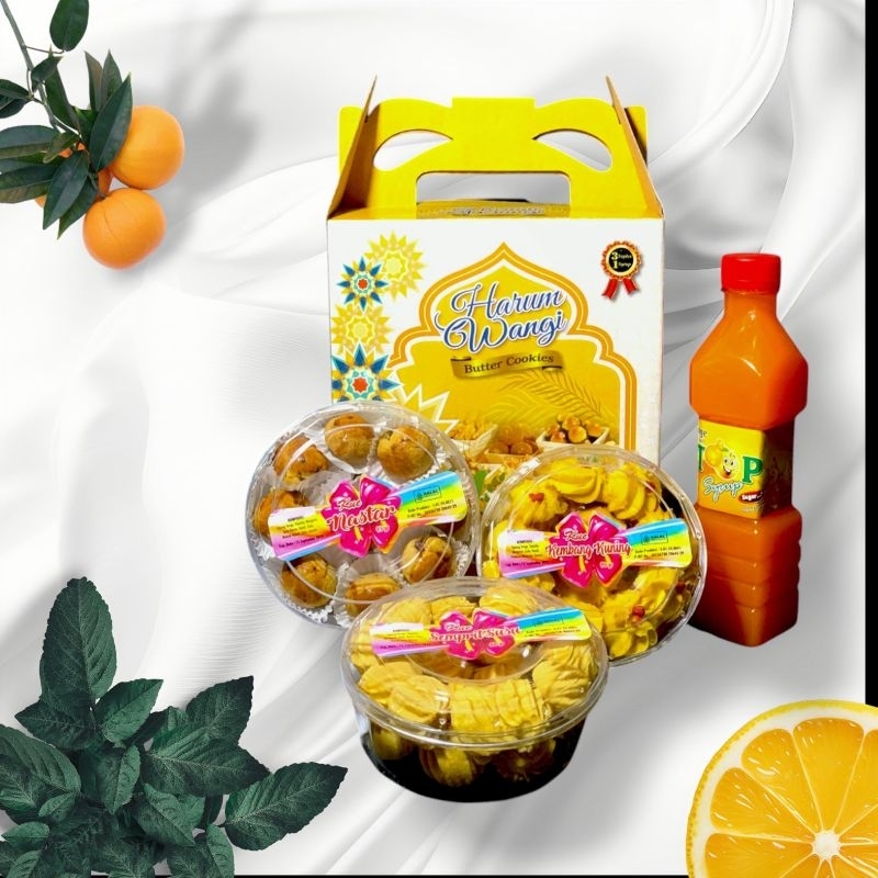 

PROMO Hampers Kue Lebaran 2025 Harum Wangi HARGA PROMO MURAH - VARIAN ISI 3 BUNDAR + 1 SIRUP