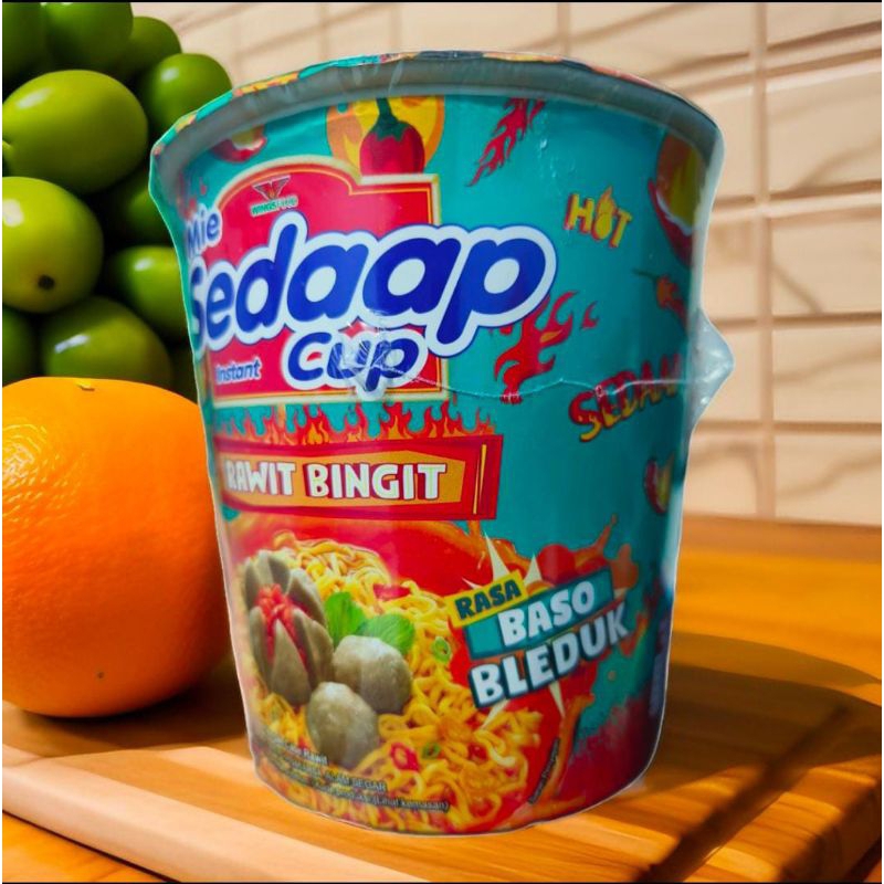 

(COD) SEDAAP CUP Rawit Bingit Rasa Baso Bleduk 77 gram 1 pcs