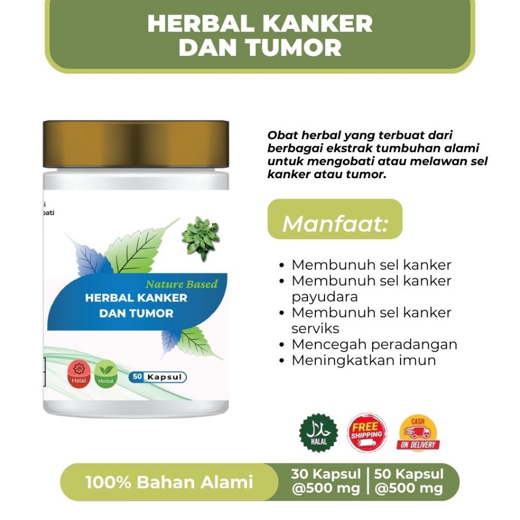 

HERBAL KANKER|TUMOR|KISTA|MIOM. membasmi kanker (payu darah, servik) sampai ke akar akarnya.isi 50 kapsul