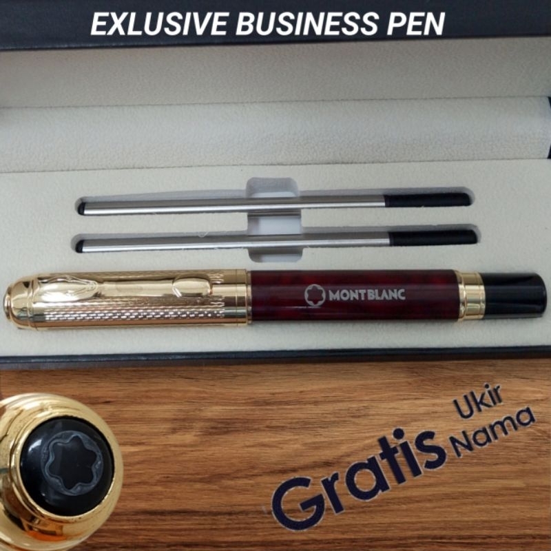 

Bollpoint Monbl@nc Cramic Brown Roller Ball Gratis Box Exlusive Dan Gratis Grafir Nama