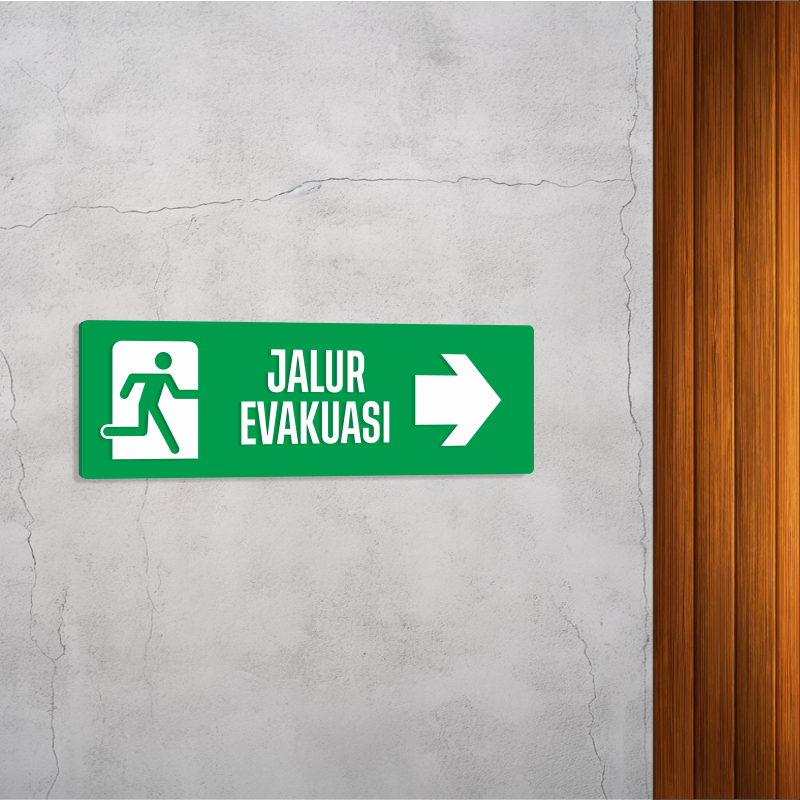 

Acrylic, Sign Jalur Evakuasi 8x25cm