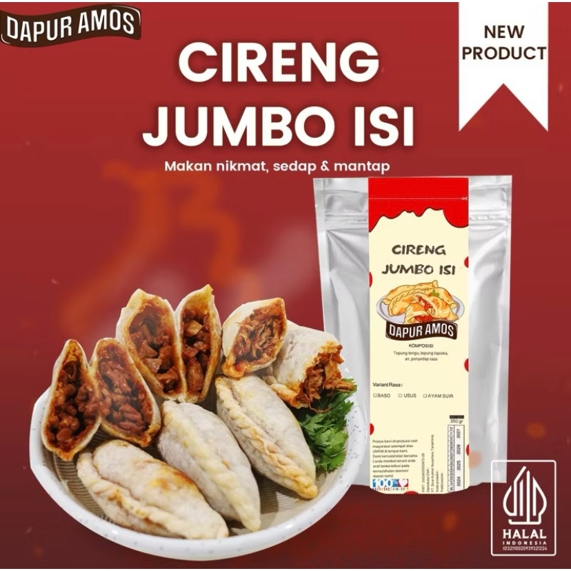 

[PAKET BUNDLING] 3 PCS CIRENG JUMBO ISI AYAM SUIR - DapurAmos