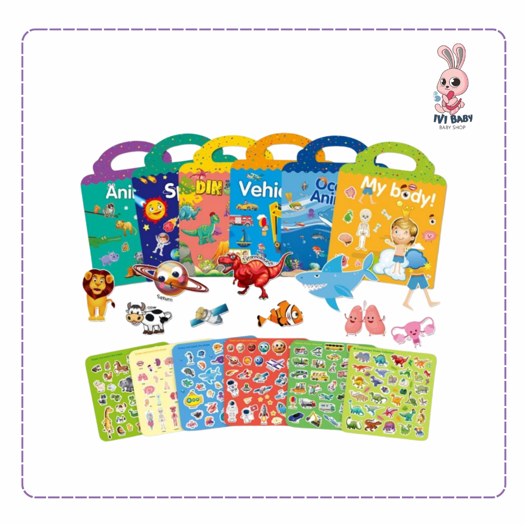 Buku Stiker Edukasi Reusable Sticker Book