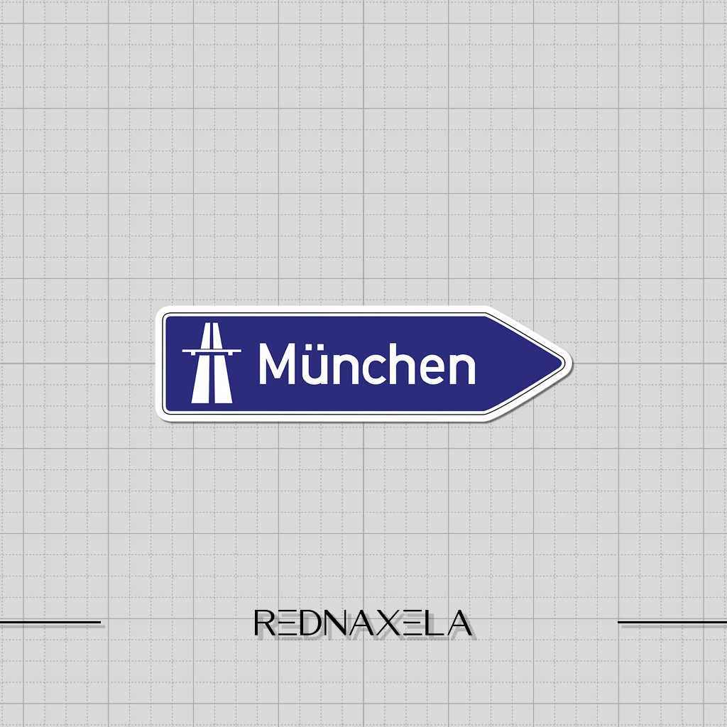 

Stiker Vinyl Munchen Direction Stiker Koper Outdoor Waterproof Sticker