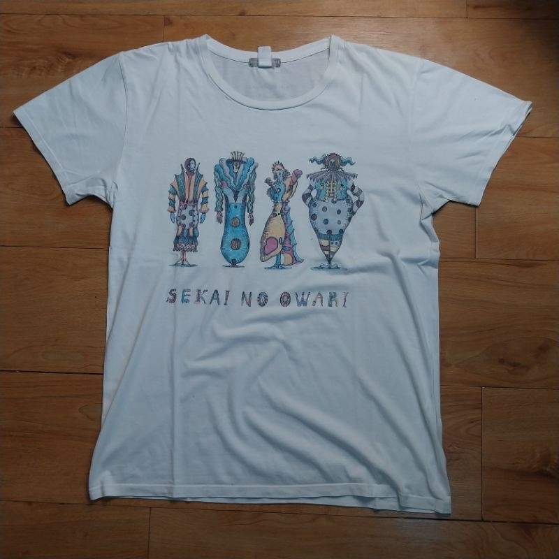 kaos band jepang sekai no owari one piece anime