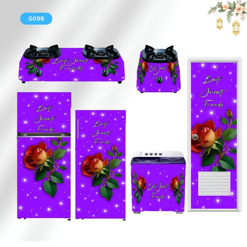 Stiker pilihan variasi kulkas / kompor / mesin cuci / magicom / dispenser / ac / rak piring / pintu 