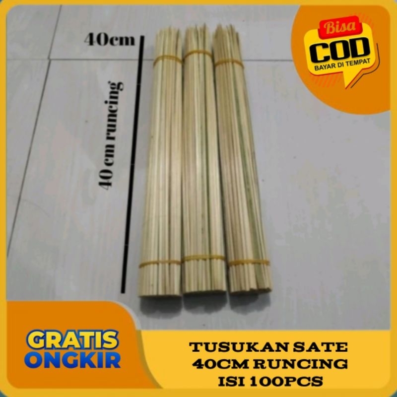 Tusuk Sate | Tusuk kentang spiral | Tusuk buket 40cm isi 100 runcing
