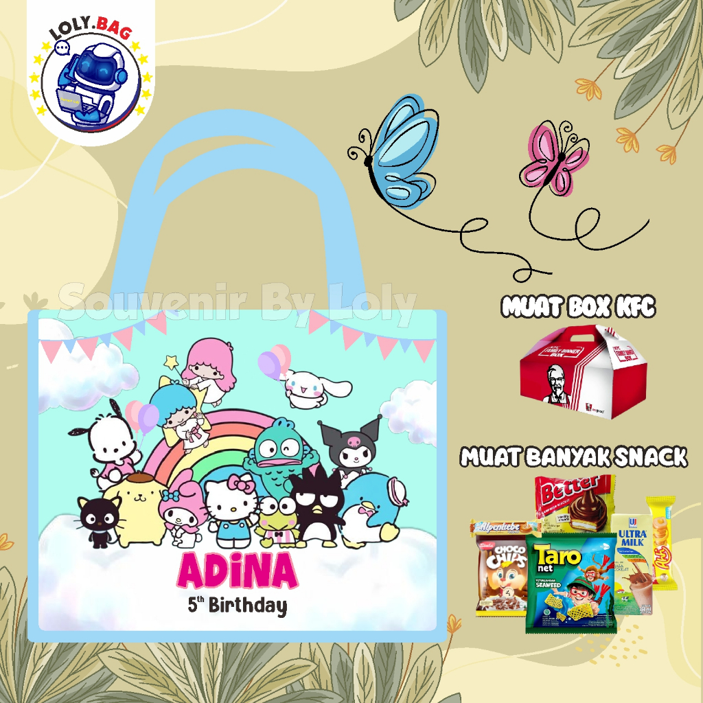 

Tas Ultah / Tas Ulang Tahun Murah/Goodie bag murah/souvenir ultah/Tas tema SANRIO