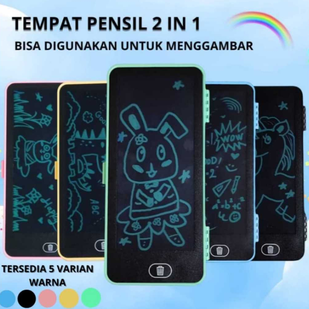 

Kotak Pensil Magic Screen Tablet LCD Writing Drawing Box Case 2 IN 1 Kreatif Anak Pad Edukasi