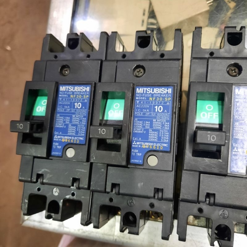 mccb breaker nfb mitsubishi 2p nf30sp 10a 2pole