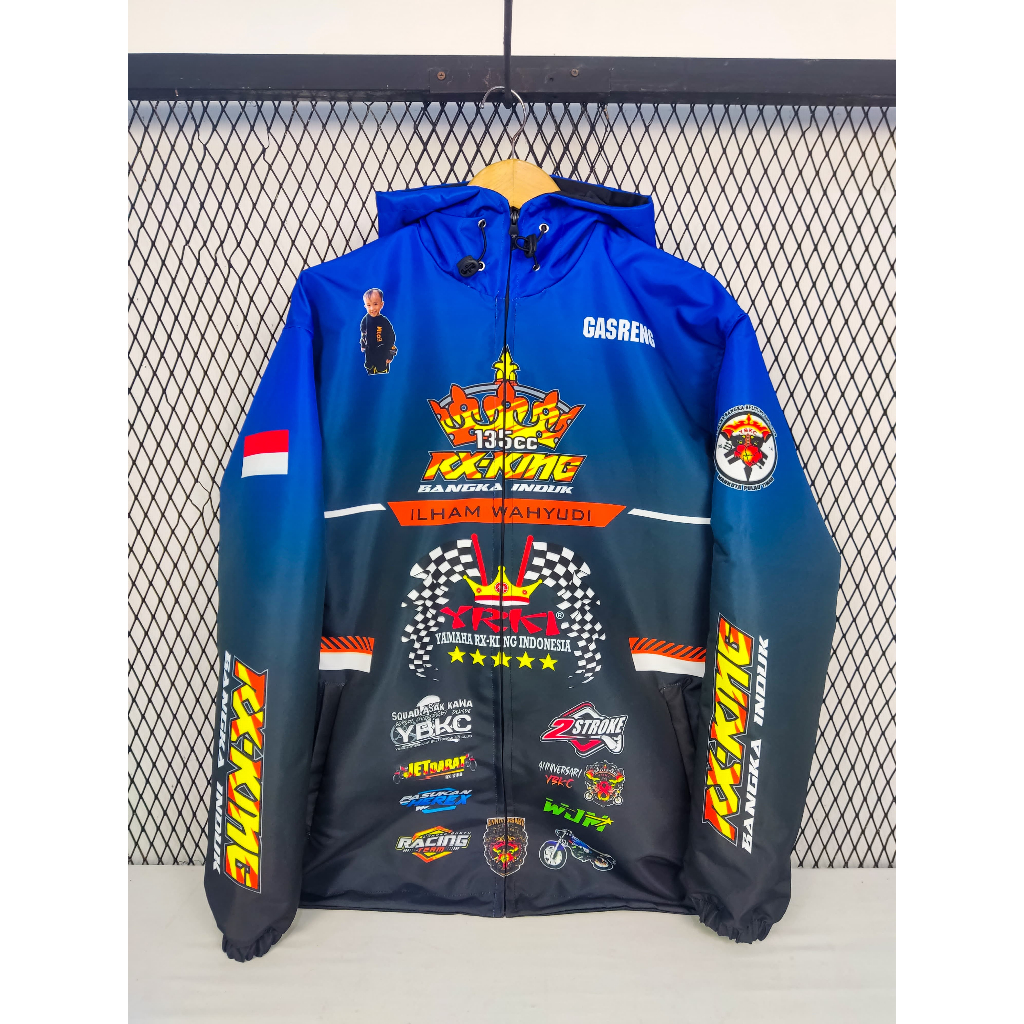 JAKET RACING PARASUT CUSTOM DESAIN SUKASUKA
