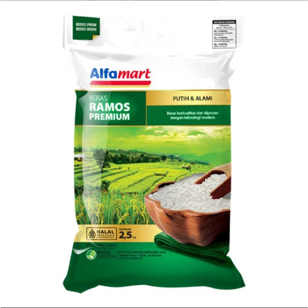 

[ 2,5 Kilogram ] Beras Ramos Premium Putih Alami