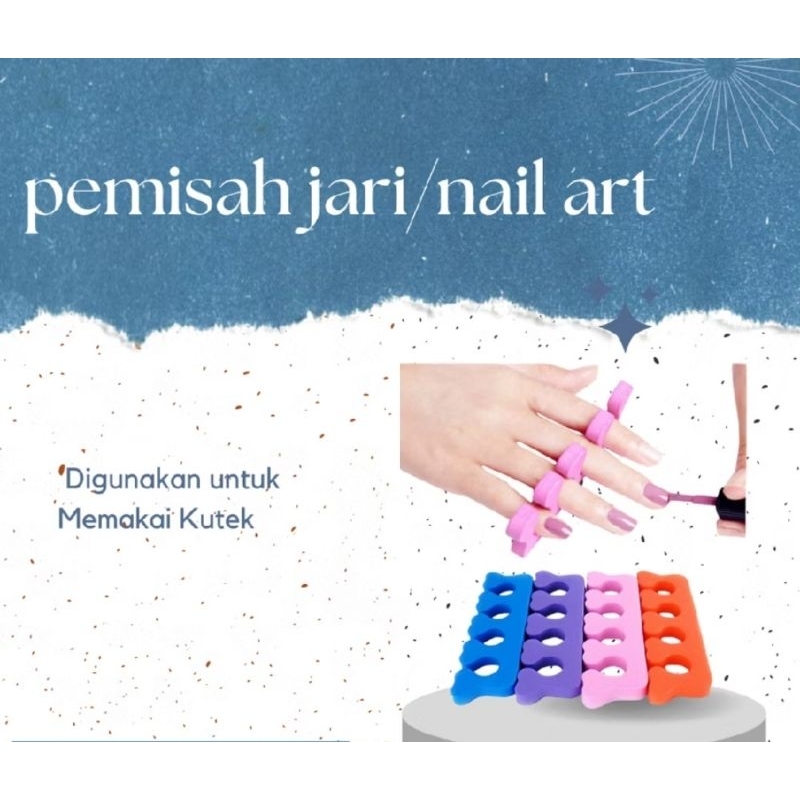 Pemisah Jari nail art jari tangan dan kaki