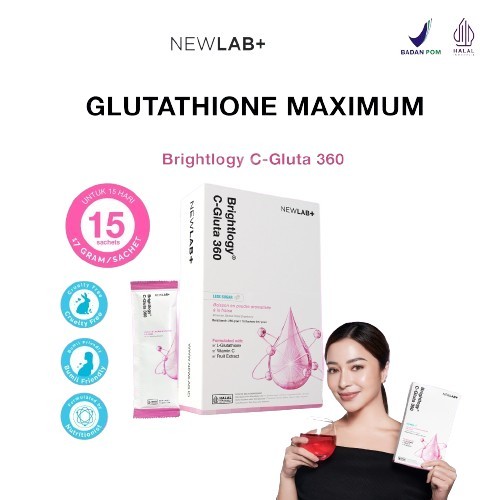 NEWLAB Brightlogy C-GLUTA 360 | Collagen Drink | Minuman Collagen & Minuman Glutathione BPOM untuk M