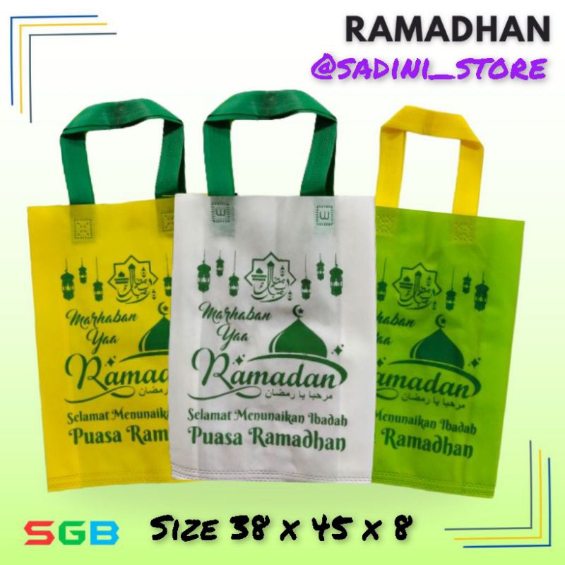 

TAS GOODIE BAG 38x45x9 cm Handle (HLS) edisi Marhaban ya Ramadhan DESAIN TAHUN 2025