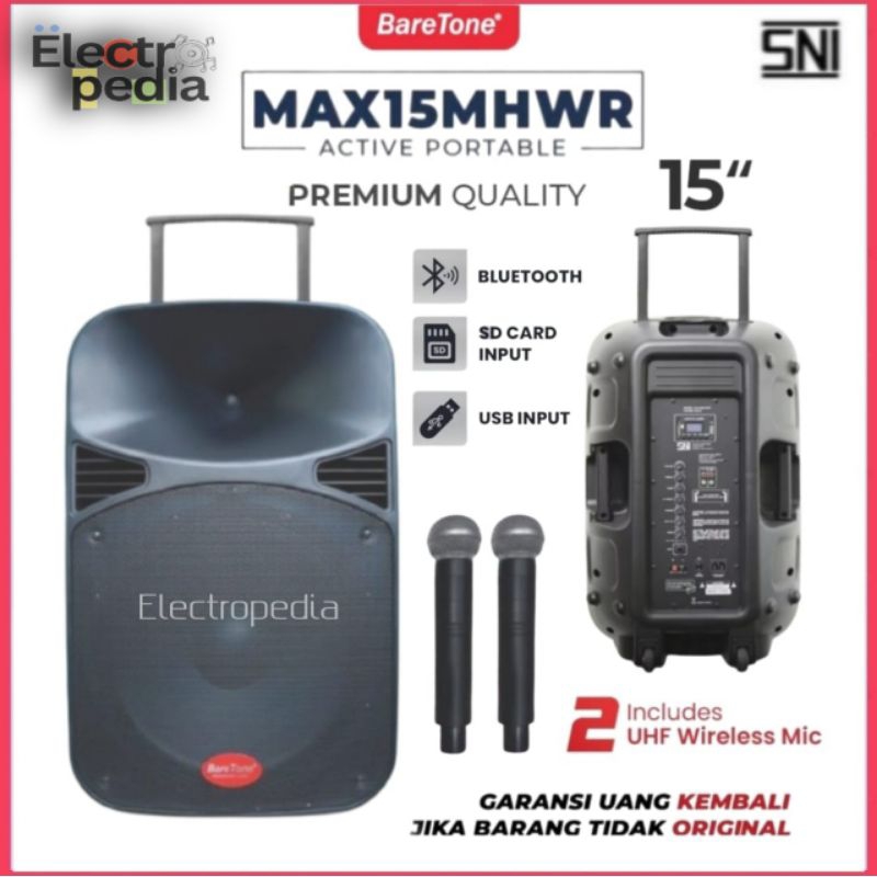 Speaker Portable MAX15MHWR | Speaker Portable 15 Inch - USB - Bluetooth