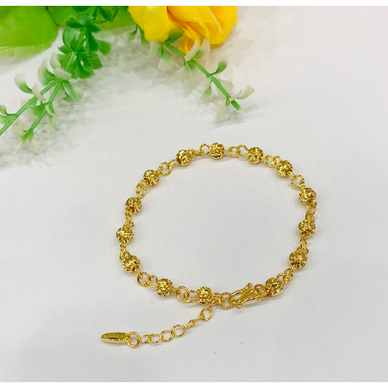 Gelang Rantai Bola Bola Lapis emas 24k Model Terbaru