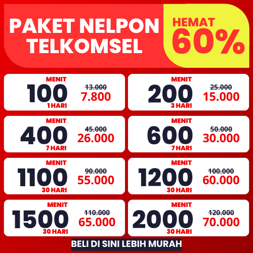 PAKET NELPON TELKOMSEL ISI ULANG KUOTA NELPON TERMURAH